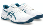 Big boy Asics Gel Game 9 GS gel low-cut shock-absorbing wear-resistant tennis shoes white and green