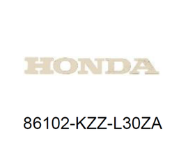 86102-KZZ-L30ZA. MARK, HONDA (70MM) *TYPE1*. Honda CRF250-300L-M-Rally original mark on the tail