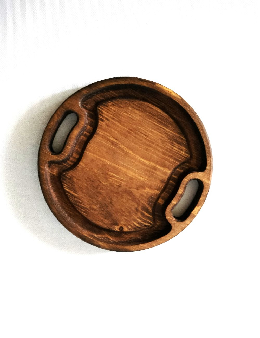 Поднос деревянный круглый сервировочный WS20