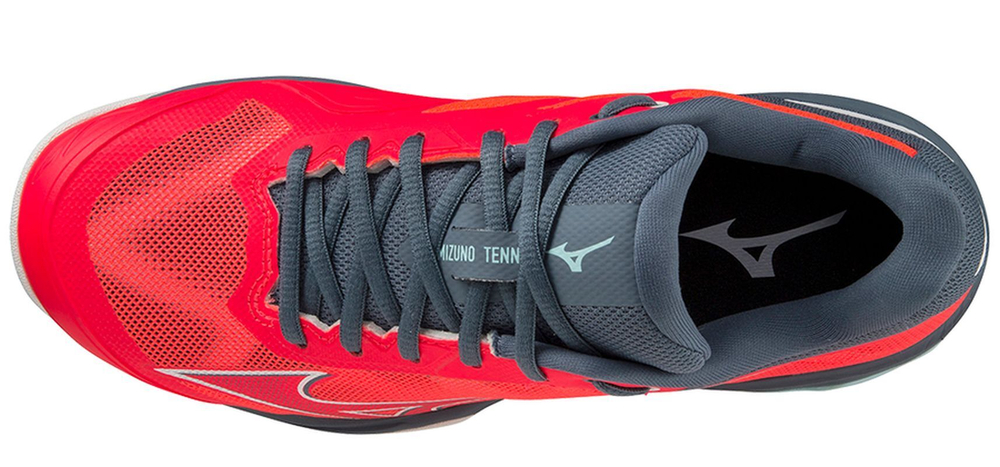 Женские теннисные кроссовки Mizuno Wave Exceed Light AC - fiery coral 2/white/china blue