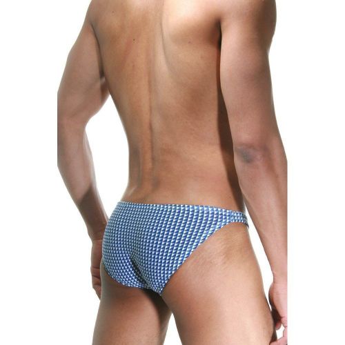 Трусы мужские слипы синие с принтом DARKZONE DZN6428