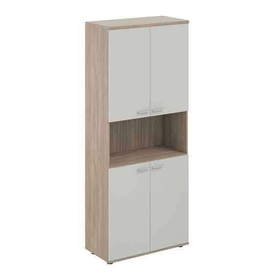 Шкаф высокий Сигма   с нишей 800х400х1955, 4-х дв, з.ст HDF