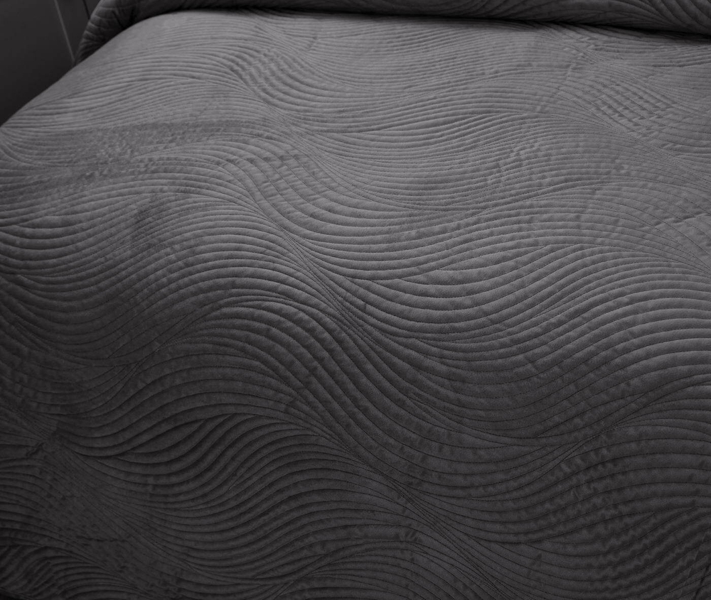 Покрывало 240х260 и 2 наволочки 50x70 Sofi De MarkO Жизель антрацит