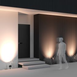 Уличный грунтовый светодиодный светильник Maytoni Ares O309FL-L18B3K