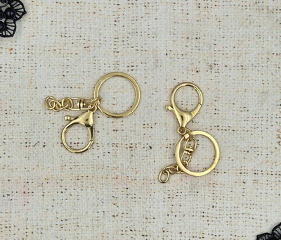 Брелок для ключей, d 2,5 см, L 6 см, золото