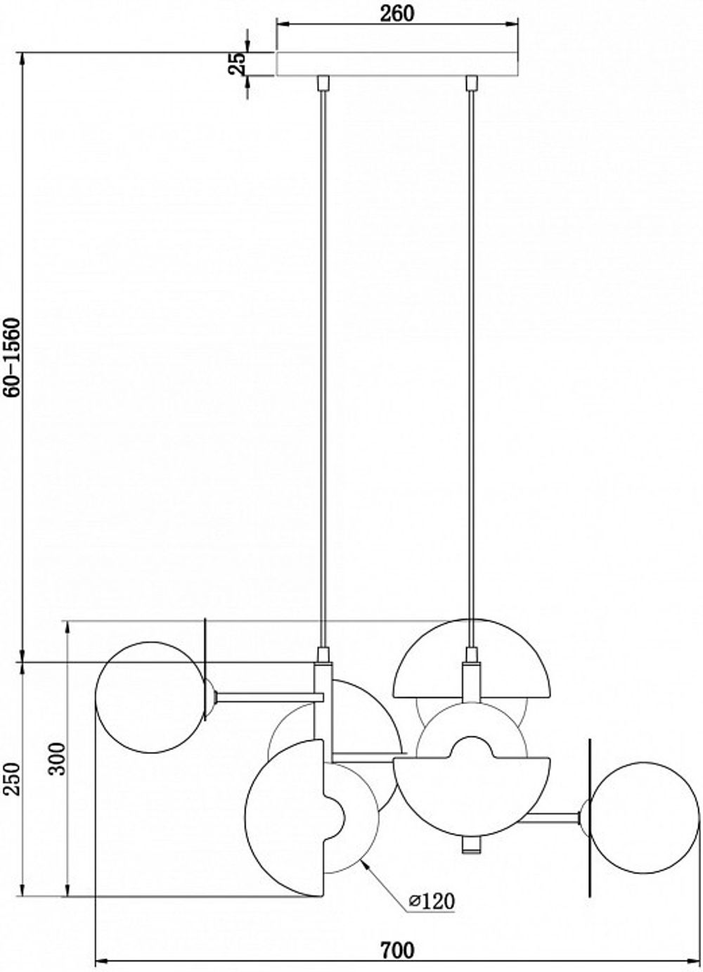 Подвесная люстра Freya Sepia FR5391PL-06BS