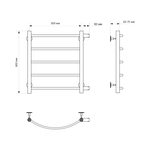 Полотенцесушитель MIXLINE CAPELLA  60х50х50 (1'' НР, 5 перекладин, боковое подкл) водяной