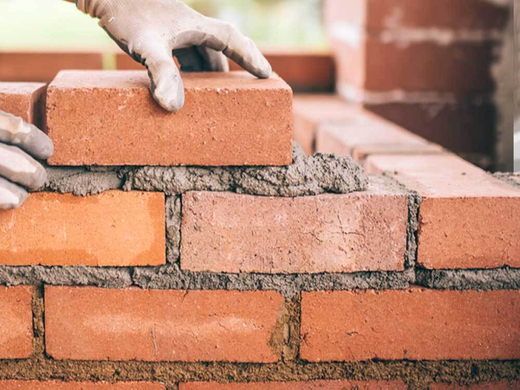 Кладка из одинарного кирпича под штукатурку (черновая)