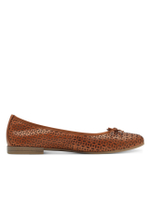 Балетки кожаные белые Tamaris