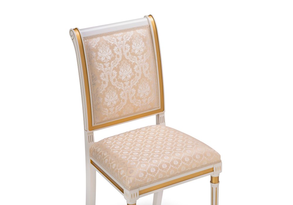 Стул Рембрандт молочный с золотой патиной