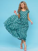 824 Платье "Горох/хаки" SveTekst (Акция)