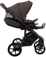 Детская коляска Roan Bass Next 2.0 3 в 1 с автокреслом Pituso Baesa Pro Black,Beige Canopy BSN/44/2 Turkish Coffe/Black/руч.Cappuccino