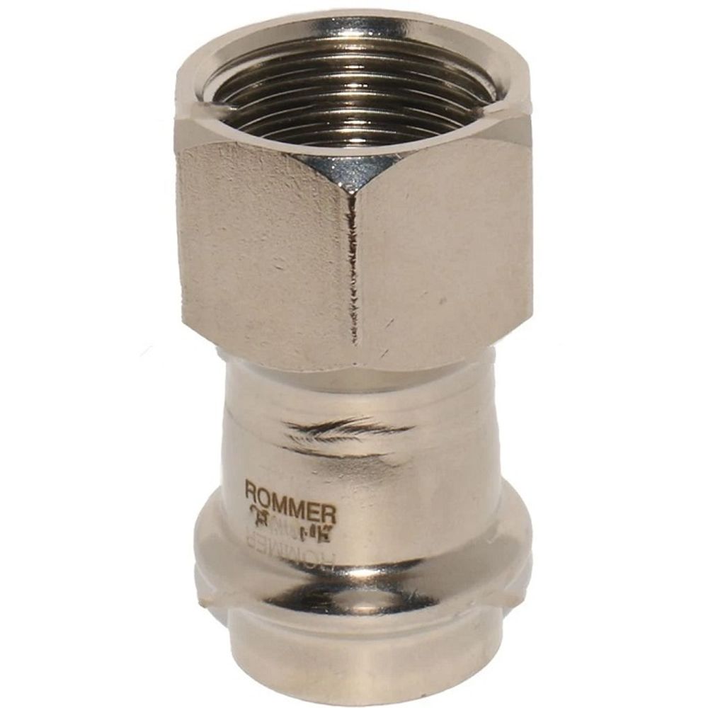 Муфта пресс Rommer 15x1/2&quot; ВР с внутренней резьбой из нержавеющей стали (RSS-0022-001512)