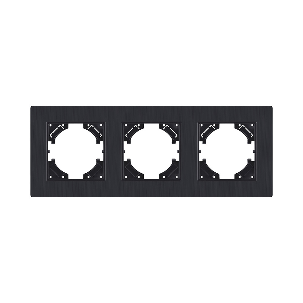 Рамка 3-постовая, черный матовый Kollinger Eleganz Plex EP3BM