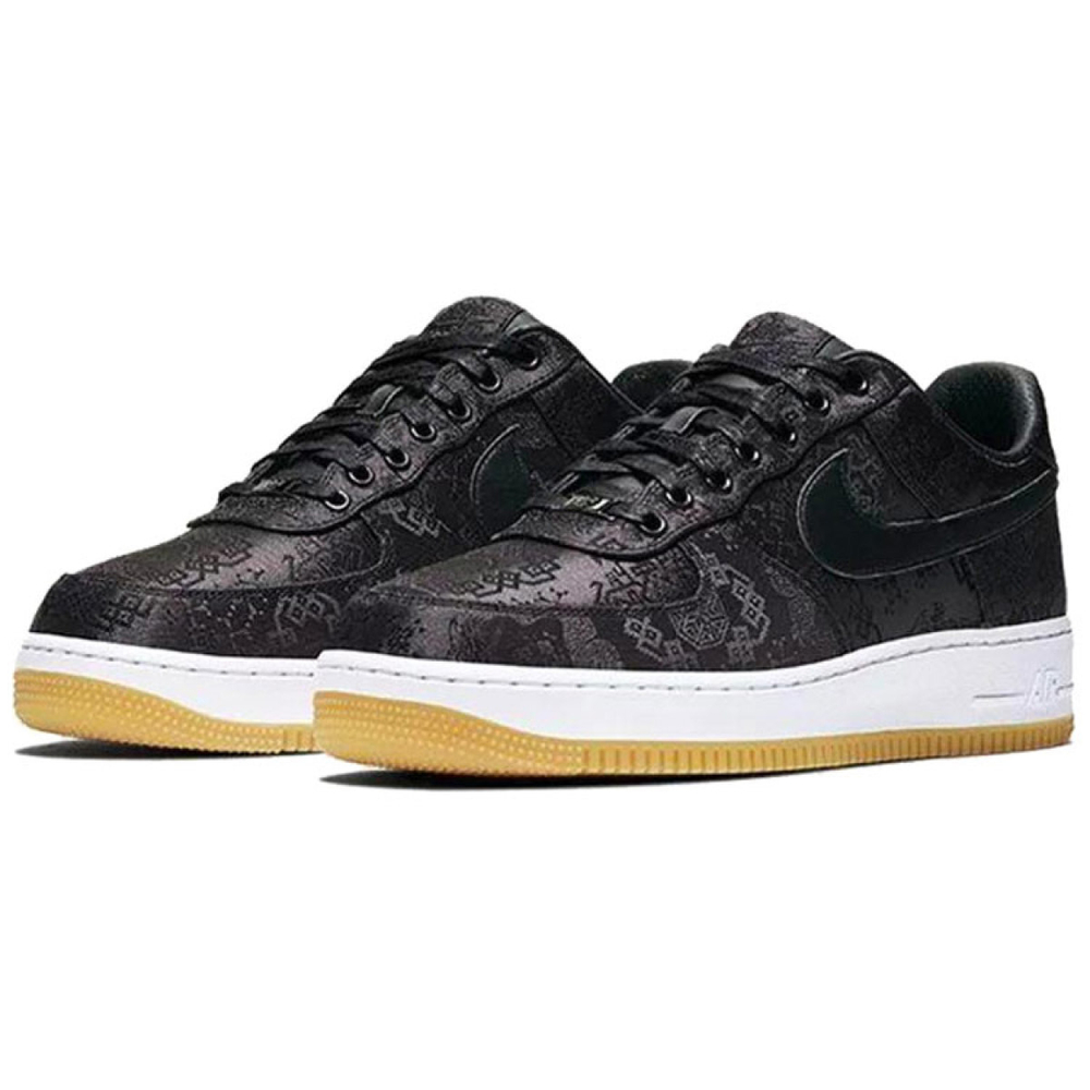 Кроссовки Nike Air Force 1 Low Black Silk x Fragment Design x CLOT
