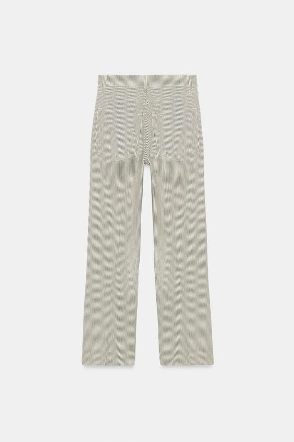 ZARA УКОРОЧЕННЫЕ ДЖИНСЫ BOOTCUT-FLARE СО СРЕДНЕЙ ПОСАДКОЙ — ZW COLLECTION, ЭКРЮ МЕЛАНЖ