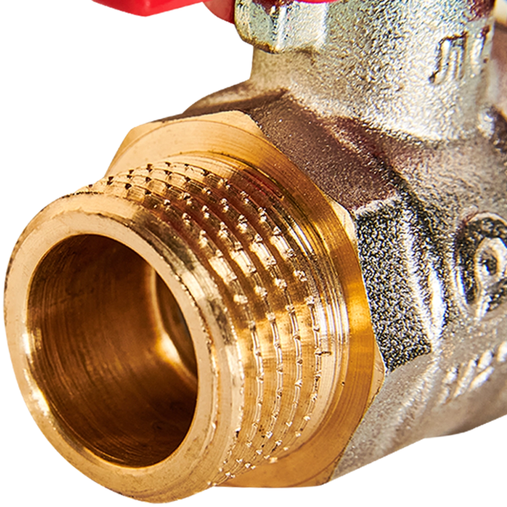 Кран шаровой полнопроходной ROMMER - 1/2" (НР/НР, PN40, ручка-бабочка)