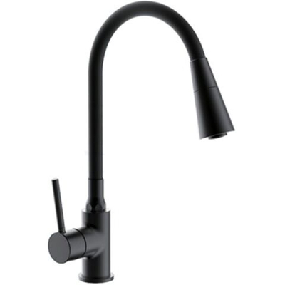 Смеситель для кухни, Frap, гибк излив, с картриджем, чер, F4044-6