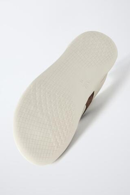 ZARA КОЖАНЫЕ КРОССОВКИ BAREFOOT, ЭКРЮ