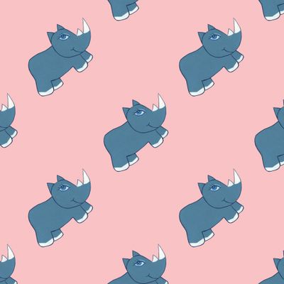 buy baby fabric zoo african animals rhinos pink