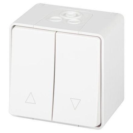 Переключатель Эксперт 11-1508-01 для жалюзи кнопочный IP55 10АХ-250В ОУ бел. Эра Б0063251