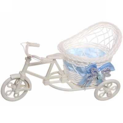 Кашпо для цветов «Велосипед» 23*12см плетеное, карета ДоброСад