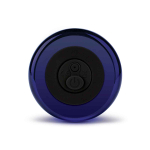 Синий стеклянный анальный стимулятор на дистанционном управлении Beaded Buttplug