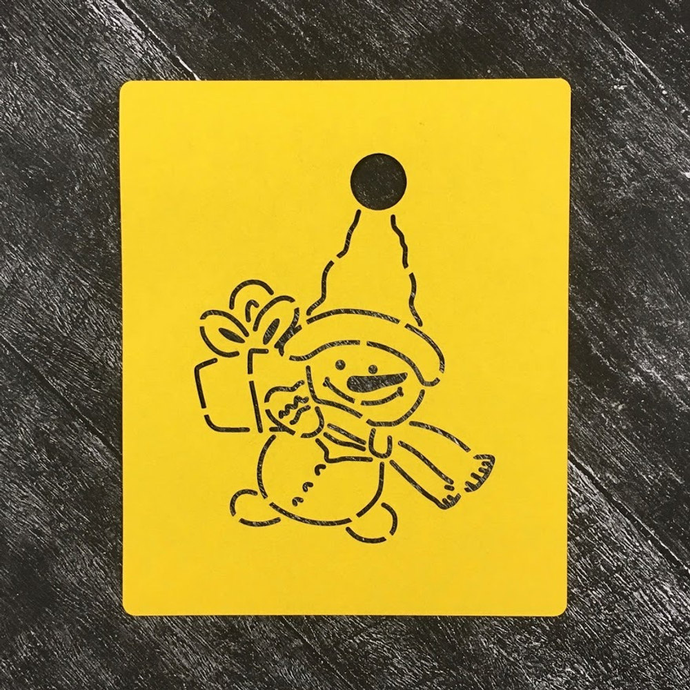 Снеговик №12 с подарком