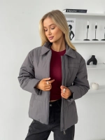 Куртка осенняя с отложным воротником