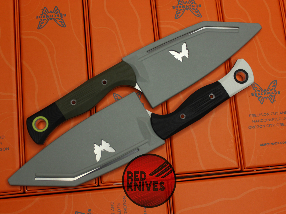 Нож Benchmade Station Knife - зеленая рукоять, клинок сатин