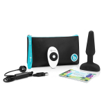 Черная анальная премиум-пробка с 3 моторами b-Vibe Trio Plug BV-002-BLK