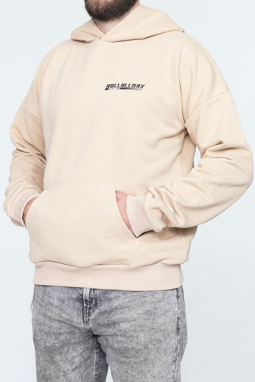 Худи RollAllDay Racing Beige