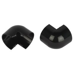 Внешний угол ЭРА OC-KK-20-12-GR для полукруглого кабель-канала графит 20х12мм 2шт/комплект | Кабель-канал полукруглый