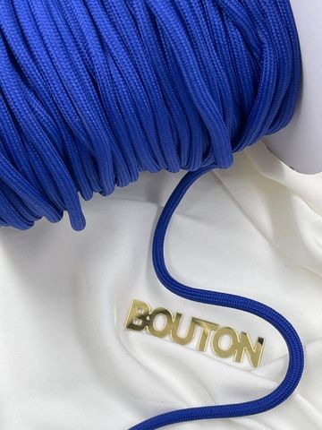 Шнур круглый синий метражом 5 мм