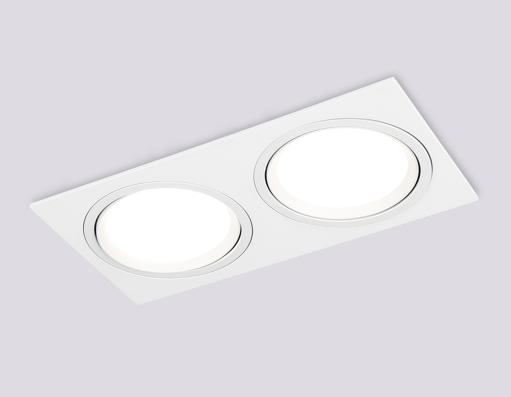 Светильник встраиваемый поворотный точечный GX53 TN51919/2 WH белый GX53 max 12W 220*115*23