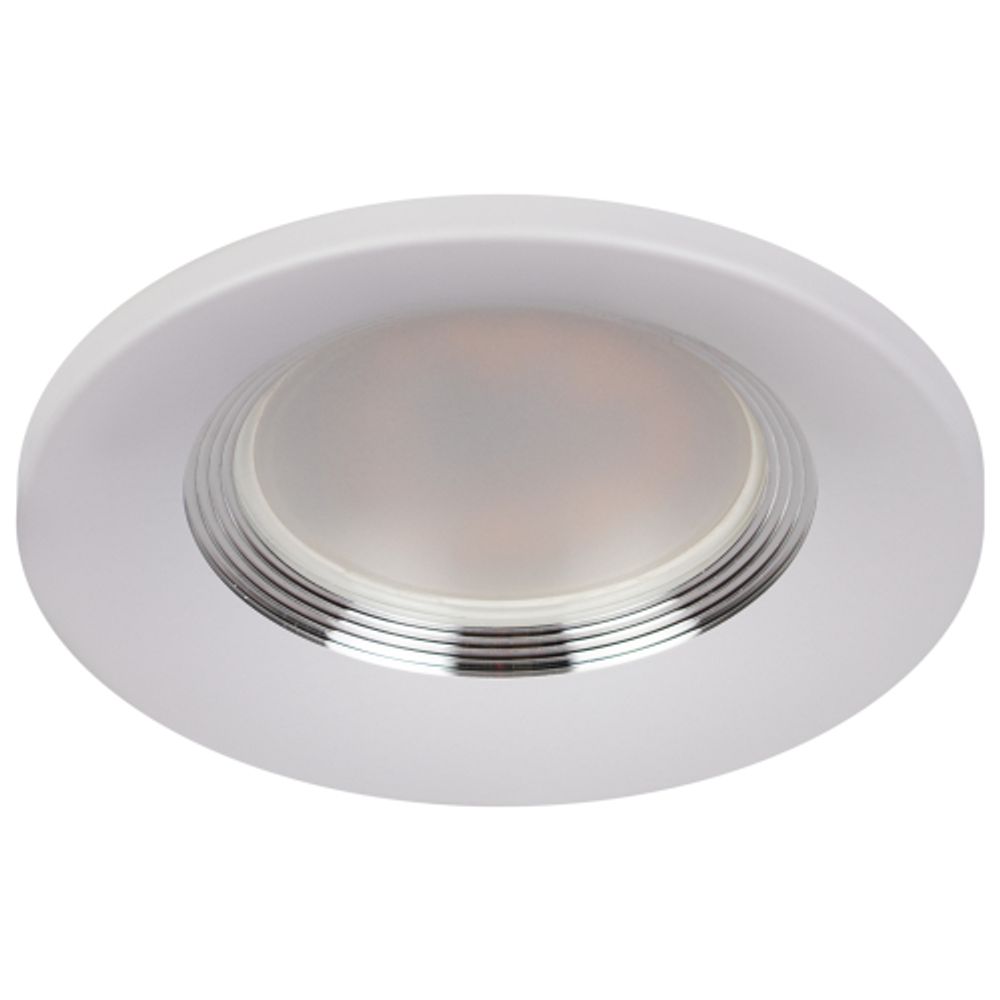 Светильник встраиваемый алюминиевый ЭРА KL107 WH/SL под лампу MR16 GU5.3 белый/серебро | Алюминиевые встраиваемые светильники