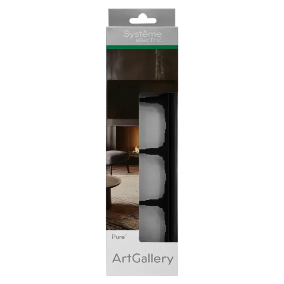 Рамка 4-м ArtGallery Pure органич. стекло черн. SE GAL321004