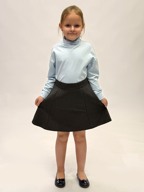 Блузка трикотажная школьная для девочки 7-10 лет