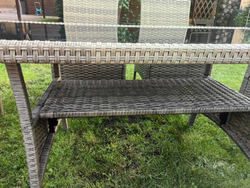 Обеденная группа плетеной мебели Албания «Albania» с подушками Greige