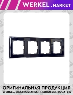 Рамка на 4 поста Diamant (черный) W0041208