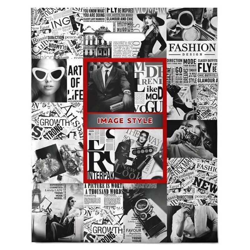 Пакет прорубная ручка Россия 40*50 см  80 мкм Имидж 1 шт 500 шт/кор