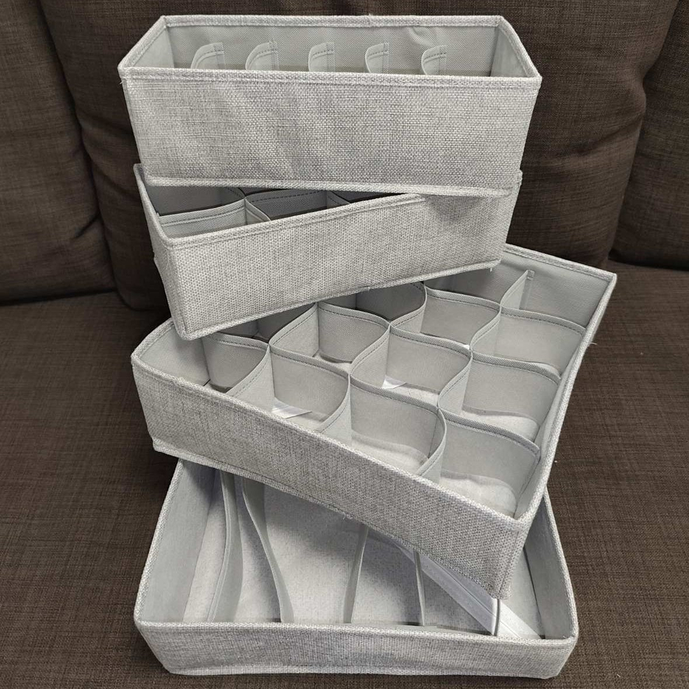 Набор органайзеров №3, 4 шт, серый