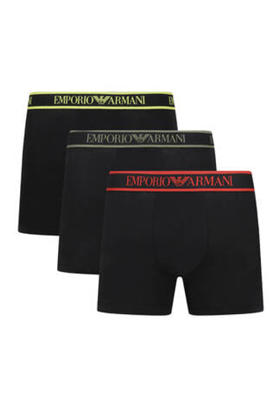 Трусики-боксеры 3шт. Emporio Armani - черный(111473 4F717)