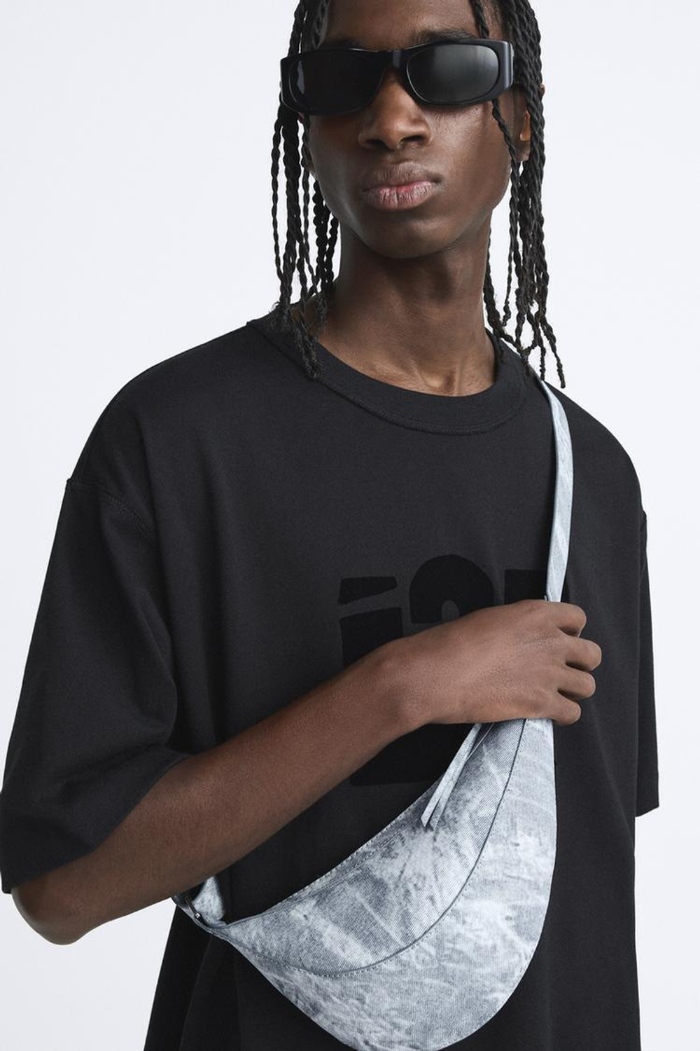 ZARA СУМКА-БУМЕРАНГ МИНИ С ПЛЕЧЕВЫМ РЕМНЕМ, РАЗНОЦВЕТНЫЙ