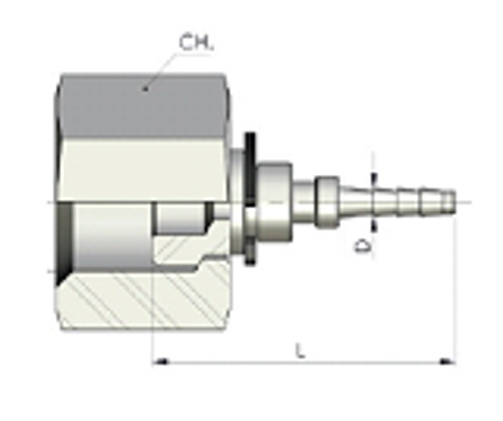 Фитинг DN 03 под манометр G1/2 (с медным кольцом)