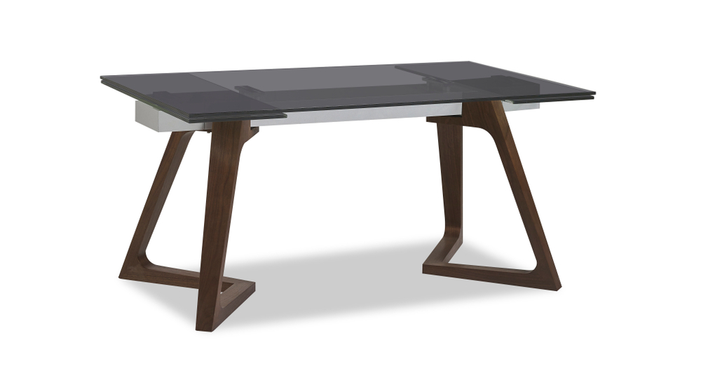 Стол обеденный Ist Casa раскладной Бостон Блэк, 160(240)х90х76см, затемненное стекло