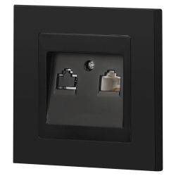 Розетка Intro Accent 6-303-05 информационная RJ45 IP20 СУ антрацит