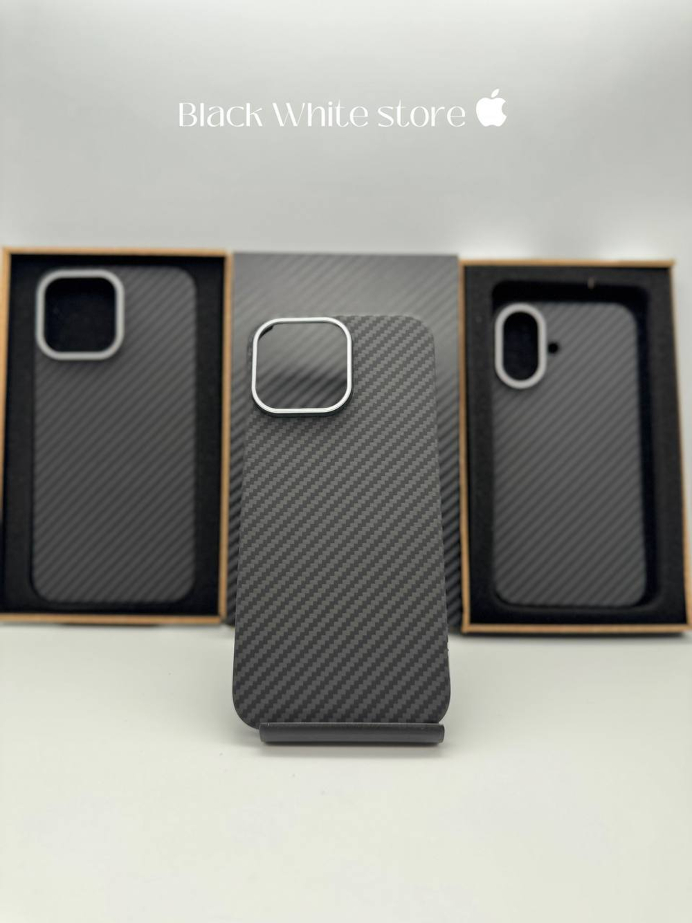 Carbon Case Black Gray MаgSafе iPhone 16