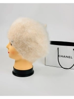 Берет зимний вязаный ангора шапка