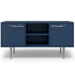 Тумба под ТВ Арт Колор matte 117см Стайл Сильвер Королевский синий матовый